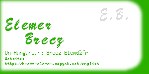 elemer brecz business card